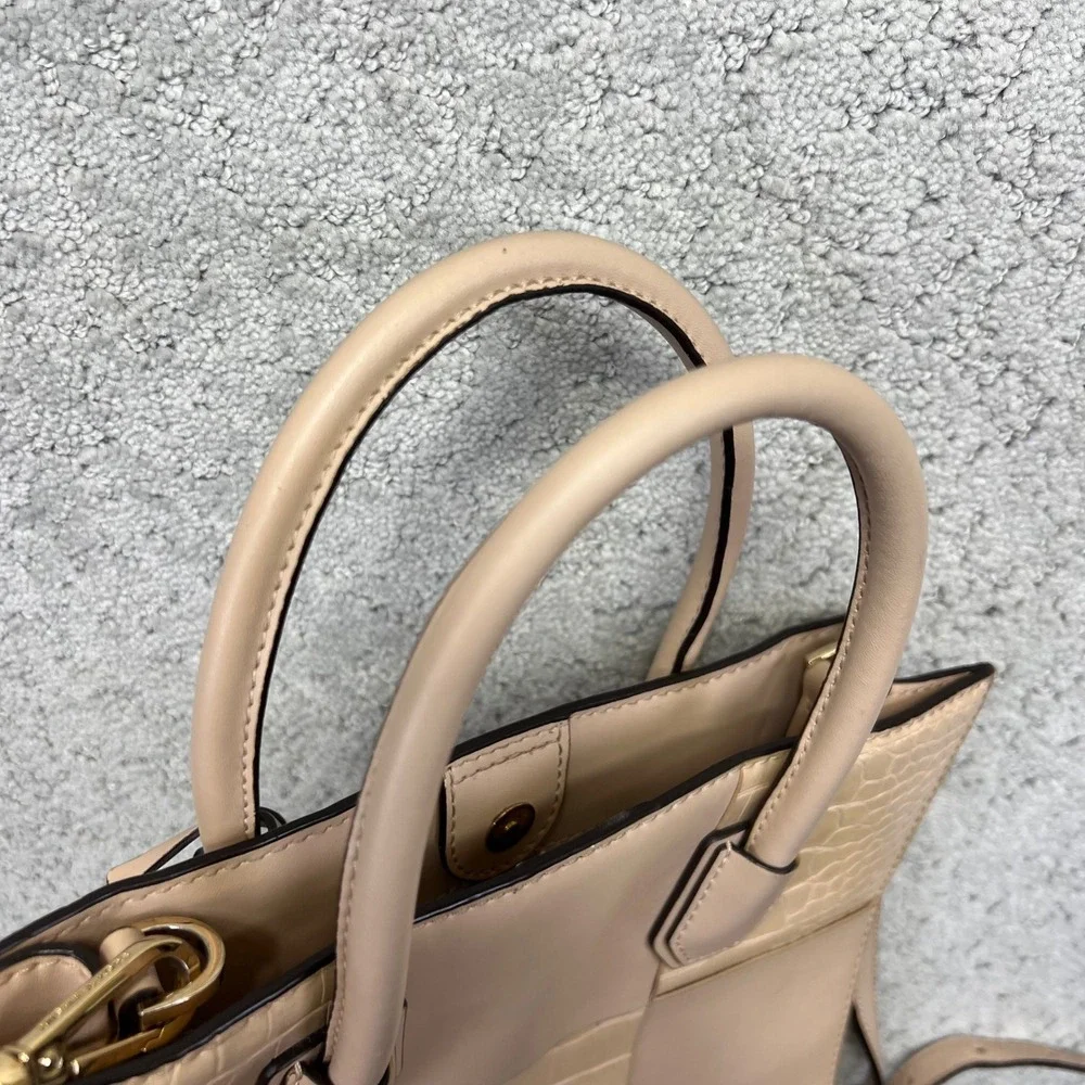 Michael Kors Mercer Shopper Tote Shoulder Crossbody Bag Embossed Leather Purse
